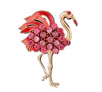 Fashion Temperament Crystal Flamingo Brooch, Animal Brooch For Women Clothing Coat Accessries Gifts