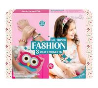 Fashion Themed Art and Craft Kit for Girls | 3 Craft Projects in 1 Box | Best Girl Gift for Ages 6 7 8 9 10 Years | Includes Beautiful Felt and Foam Embellishments (Little Fashionista 3-in-1)