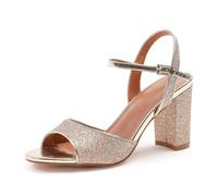 Fashion Thirsty Womens Block Heels Glitter Sandals Ankle Strap Ladies Sparkly Wedding Bridal Prom Graduation Heel Shoes Evening Party Occasion Comfy Heeled Open Toe Strappy Dress Wide Fit Sandals