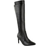 Fashion Thirsty Womens Knee High Stiletto Heel Mid Calf Boots Ladies Comfort Stretch Panel Lightweight Winter Boot Shoes Size