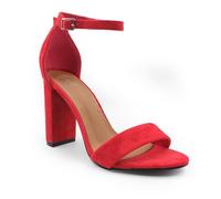 Fashion Thirsty Womens Ladies Block High Heels Ankle Strap Sexy Open Toe Shoes Comfort Heeled Party Occasion Strappy Slip On Heel Dress Sandals