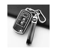 Fashion TPU Car Key Case Cover For Range For Rover For Sport LR3 For Discovery 3 Protected Keychain Fob 3Buttons(Silver Black,SET)