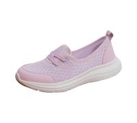 Fashion Training Sneaker Flat Comfort Breathable Breathable Mesh Sneakers Outdoor Indoor Athletic Round Toe Knit Mary Jane Shoes Flat Breathable Non-Slip Knit Dressy Shoe Purple