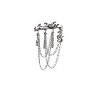 Fashion Trend New Alloy Brooch Jacket Pin Ladies Men Suit Dress Accessories Pins(Silver)