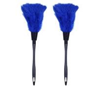 Fashion Turkey Duster with Black Plastic Handle Cleaning Tool (Blue) 35 cm Pack of 2