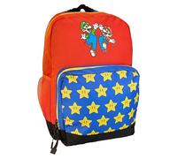 Fashion UK Super Mario and Luigi School Backpack for Children, Small Size and Easy to Wear, 28 cm, Polyester, with Zip., multi-coloured