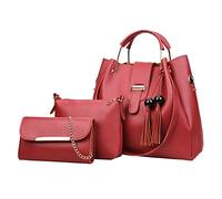 Fashion Upgrade 3pcs Set Crossbody Bag Handbags Wallet Bag Shoulder Bag Top Handle Satchel Handbags for Women (RD1, One Size)