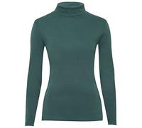 Fashion Valley Womens Plain Long Sleeve Turtle Polo Neck Top Ladies Roll Neck Top Jumper Teal-XL