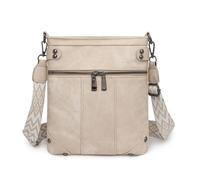 Fashion Vintage Soft PU Leather Crossbody Phone Bags for Women Leisure Shoulder Bag Small Handbag for Travel (A-Beige)