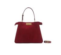 Fashion Vintage Tote Bag for Women, Classic Genuine Leather Top Handle Crossbody Bag Hobo Purse. with Detachable Strap(Suede red)