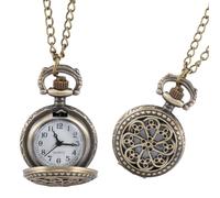 Fashion Vintage Women Pocket Watch Alloy Retro Hollow Out Flowers Pendant Clock Sweater Necklace Chain Watches Lady Gift (Color : Style 5)