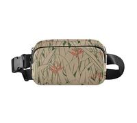 Fashion Waist Bag Fanny Pack Bird Paradise Organic Pattern Latin Women Men Teens Water Resistant Belt Bag with Adjustable Strap for Travel Running Hiking, Bird Paradise Organic Pattern Latin, One Size