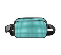 Fashion Waist Bag Fanny Pack for Men Women Water Resistant Sling Chest Bag with Adjustable Strap for, Buffalo Plaid Tartan Check Scotland Light Blue, 8" x 5.3" x 2.3", Retro
