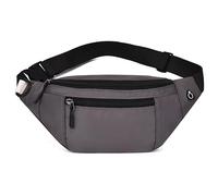 Fashion waist bag simple multifunctional shoulder messenger bag for going out Oxford cloth beltbags bum bag for running with Adjustable Strap, grey, 34X9X13CM, Casual Sport