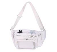 Fashion Waist Bag Small Crossbody Bag Japanese Styles Itabag Pin Display Bag Beautiful Chest Bag for Girls and Women Chest Bag Japanese Crossbody Bag Clear Itabag Beautiful, White, Mass beauty