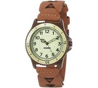 Fashion Watch Africa Analog Phosphorescent Leather Belt QKD053-2 Brown