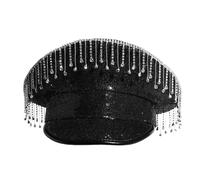 Fashion Wedding Party Bride's Captain Hat Spancon Bride Prom Party Officer Carnival Hat Bachelorette Party