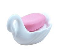 Fashion White Swan Ceramic Soap Dish Soap Holder Soap Box Tray Home Living Bathroom Accessories