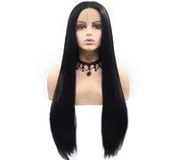 Fashion Wigs Natural Black Straight r Wigs Lace Front Wigs Long Straight r Synthetic Natural Smooth and Supple for Woman Girl Cosplay Party Fancy Dress Daily Use,Actor,Star,Anchor/A ( Color : A )