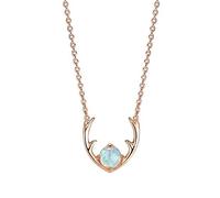 Fashion Wild Explosive Deer Head Pendant Necklace Crystal From Fine Jewelry For Women And Female Rose