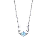 Fashion Wild Explosive Deer Head Pendant Necklace Crystal From Fine Jewelry For Women And Female White