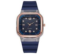 Fashion with Dial Women's Quartz Silicone Strap Men's and Women's Couple Student Watch Easy Reader Watches for Women (C, One Size)