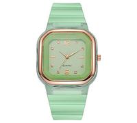 Fashion with Dial Women's Silicone Strap Men's and Women's Couple Student Watch Dbc32 (H, One Size)