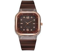 Fashion with Dial Women's Silicone Strap Men's and Women's Couple Student Watch Watch Cases for Men Personalized (G, One Size)