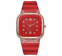 Fashion with Dial Women's Silicone Strap Men's and Women's Couple Student Watch Watch Cases for Men Personalized (B, One Size)