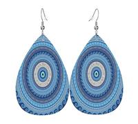 Fashion Women Earring Mandala Evil Eyes Greek Leather Earrings Decorative Drop Leather Earrings For Party Ladies Decorations
