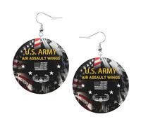 Fashion Women Earring US Army Assault Wing Teardrop Leather Earrings Lightweight Earring for Ladies Girl Mother’s Day