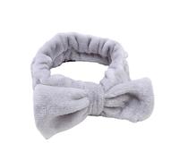 Fashion Women Headband Coral Fleece Hair Band For Wash Face Makeup Lady Bath Mask Cosmetic Hairband Soft Turban Hair Accessories(Grey)