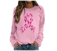 Fashion Women Hooded Sweatshirt for Awareness Campaign Casual Style Breast Cancer Awareness Month Print Comfortable and Stylish Fashion for Women Ladies Sweatshirt Without With, pink, M