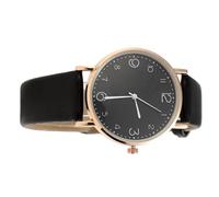 Fashion Women Watches, Wrist Watch Lightweight Soft Strap, 1.42 Inch Compact Soft Imitation Leather, Stylish Timing Tool for Outdoor Home Business Travel, Black