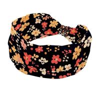 Fashion Women's Headbands, Little Flower Pattern Non Slip Headband, Knotted Cross Head Wraps, Wide Hairband for Workout Sports Yoga