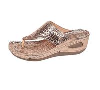 Fashion Women's Hollow Out Thick Sole Flip Flop Sandals Stylish Closed Toe Comfortable Summer Slides Relaxed Style, Happy Feet