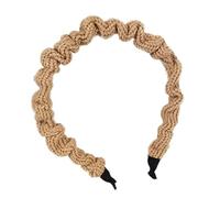 Fashion Womens Knitted Headbands Solid Color Pleated Elastic Hairband Narrow Side Headwear Non Slip For Creative For Hea Knitted Headband Elastic Hair Band