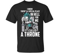 Fashion Womens/Mens Super Saiyan Vegeta God Throne Funny 3D Print Causal T- Shirt Black