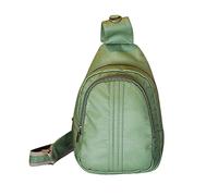 Fashion Womens Shoulder Backpack Light Outdoor Travel Chest Bag Wearable Large Capacity Leisure Messenger Bag Clear Shoulder Bag for Women (Green, One Size)