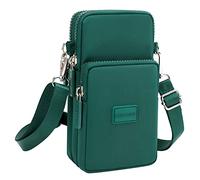 Fashion Women's Shoulder Handbag Solid Color Non Printing Zipper Messenger Bag Mobile Phone Bag over The Shoulder Bags for Men (Green, One Size)