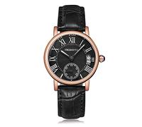Fashion Women's Watches Leather Casual Quartz Wrist Watch for Women Ladies Analog Easy Reader Leather Strap Multifunction Classic Dress Watch with Date Feature, Second Hand, Water Resistant