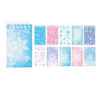 FASHION YO 10 Pack Pocket Notebook Small Spiral 10 * 6CM Mini Notepad Princess Kids Colorful Memo Bulk Wired Lined for School Office Supplies Birthday Party Bag Fillers (Snowflake 10)