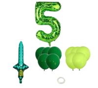 Fashion Yo 13pcs Minecraft Foil Balloons Birthday Party Congratulations balloons Shower Party Decorations Party Suppiles Accessories Theme (Minecraft Number 5)