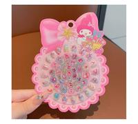 FASHION YO 20PCS Toddlers Princess Elsa Mermaid Kids Girls Nail Press on Pre-glue Full Cover Glitter Color Rainbow Kids Stick On False Nail Art Kits Set Girls Birthday Gift (Pink 20pcs)