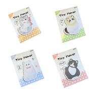 FASHION YO 4Pcs Sticky Notes Tabs, Self-Sticky Note Pads Multi Colors, School Supplies Office Products, Index Page Markers 100 Sheets per pad (Cat 4pcs)