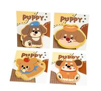 FASHION YO 4Pcs Sticky Notes Tabs, Self-Sticky Note Pads Multi Colors, School Supplies Office Products, Index Page Markers 100 Sheets per pad (Dog)