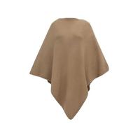 FASHION YOU WANT Cashmere Feeling Knitted Poncho Women's Elegant Long Cape Women's Poncho for Women Lightweight Wrap, taupe, One Size