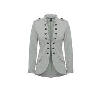 Fashion You Want Women's Blazer Admiral Jacket Military Army Style Long S - XXL XXXL 4XL 5XL, Short light grey, 26