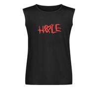 Fashiona Sleeveless Hole Crossed Heart Logo Men's T Shirt Celebrity Skin Courtney Love Black L
