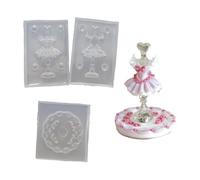 Fashionable 3D Nails Art Template Ballets Sturdy Silicone with Clear Acrylic Plate Designs Ornament Elastic Silicone Nails Templates